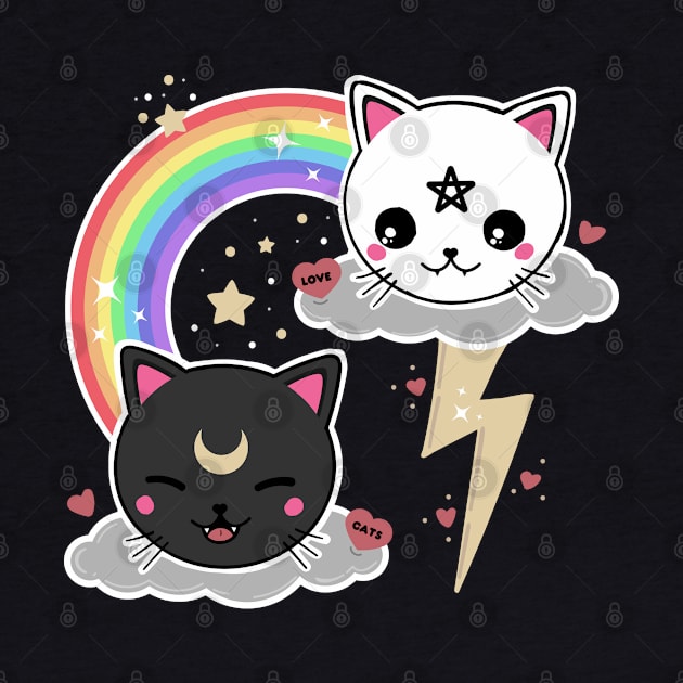 Kawaii Love Cats by Sasyall